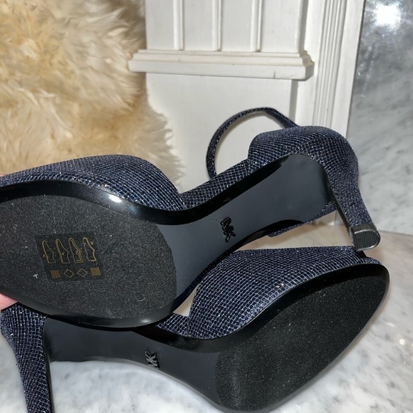 New! MK Michael Kors Cambria Dress Sandal Glitter Cobalt Blue Size 7.5 - Picture 12 of 13